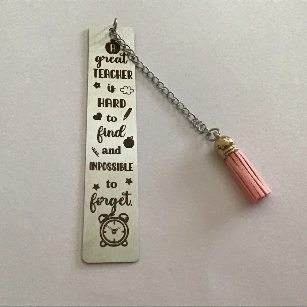 Metal Bookmarks with  Tassel  - Teacher Appreciation Bookmarks - Teacher gifts. - Picture 6 of 16